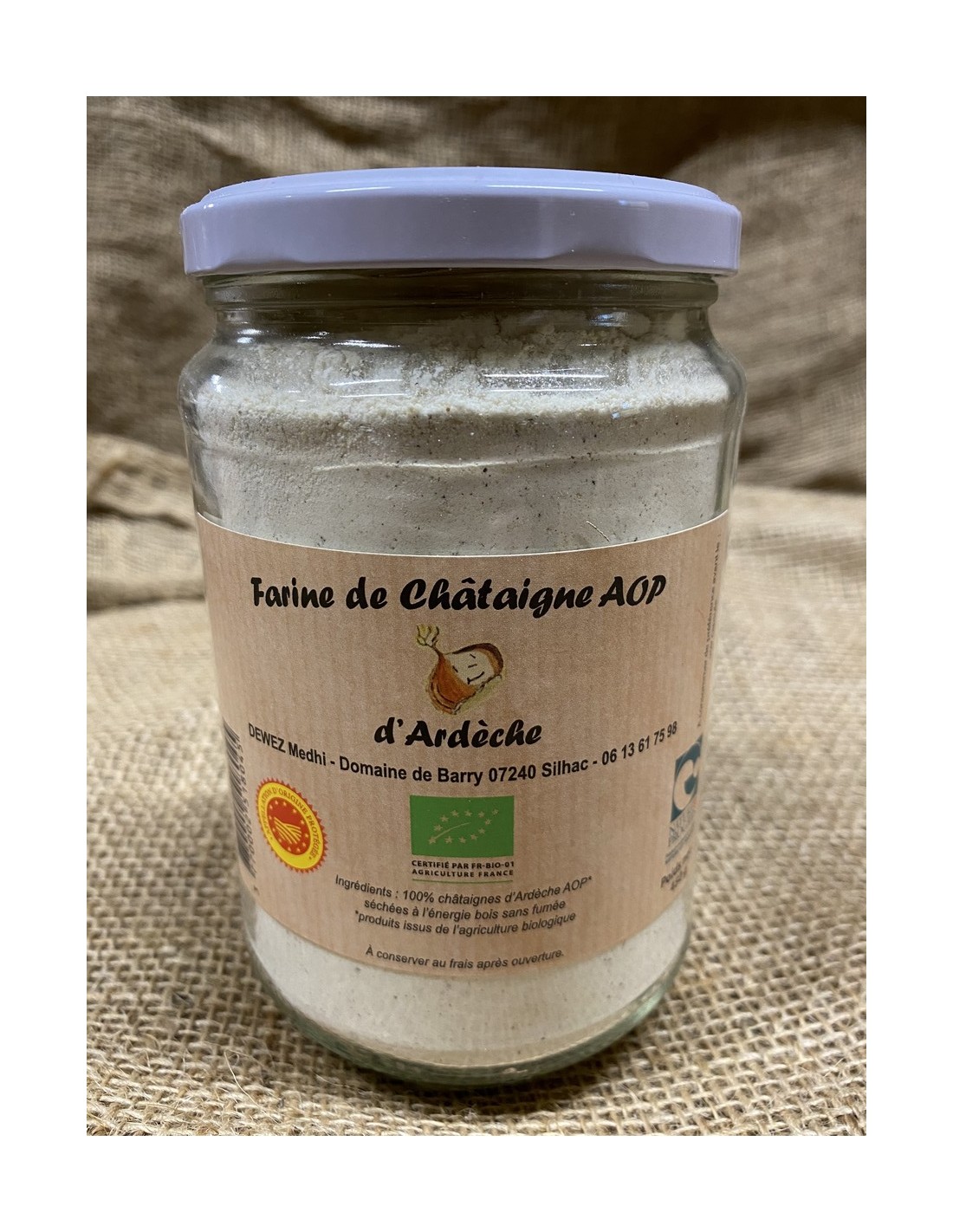 Farine de châtaigne BIO/AOP Ardèche certification : FR-BIO-01- sachet 500g